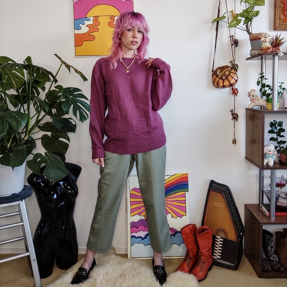 Vintage 80s Green Mom Jeans - Picture 5 of 10